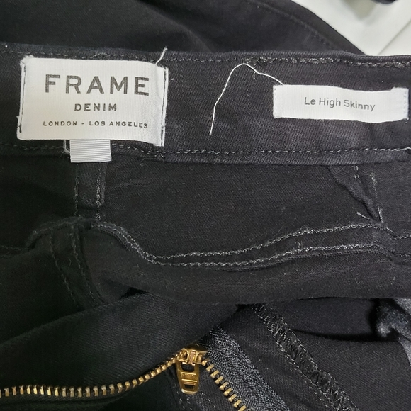 FRAME Denim Le High Skinny Film Noir Jeans - Picture 4 of 4